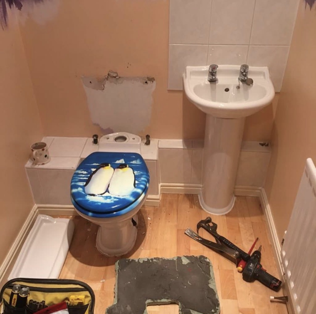 Cloakroom before refurbishment